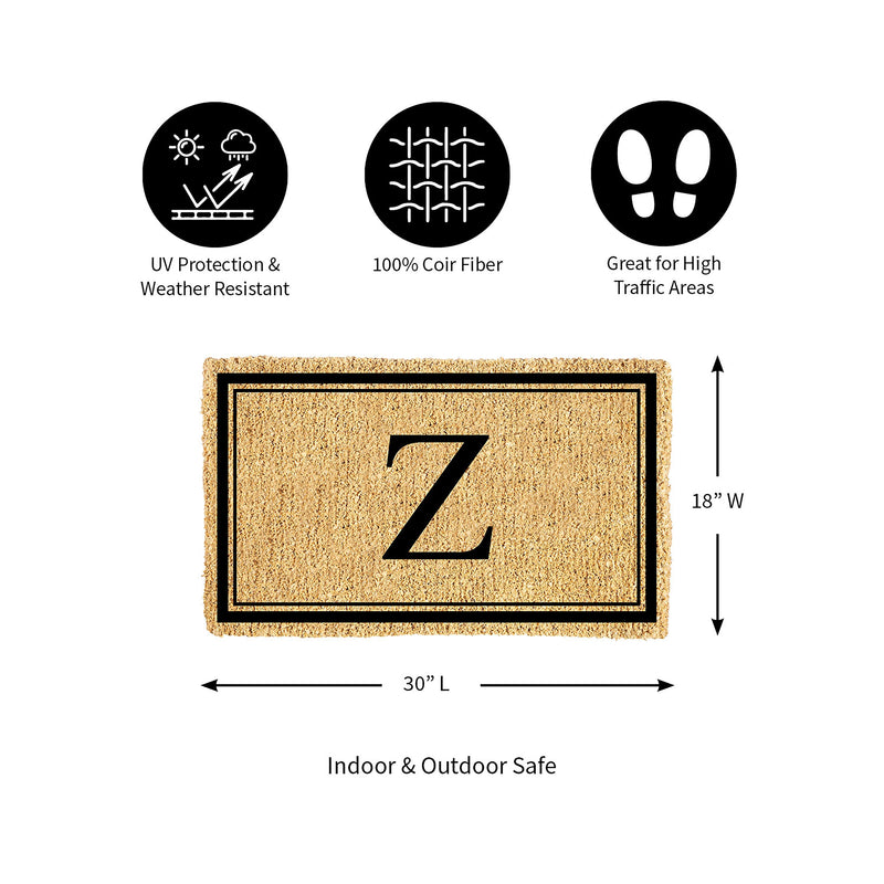 Monogram Coir Mat, Letter  "Z"