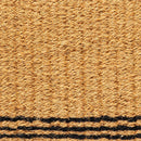 Natural Coir and Black Woven Mat, 3 Asst