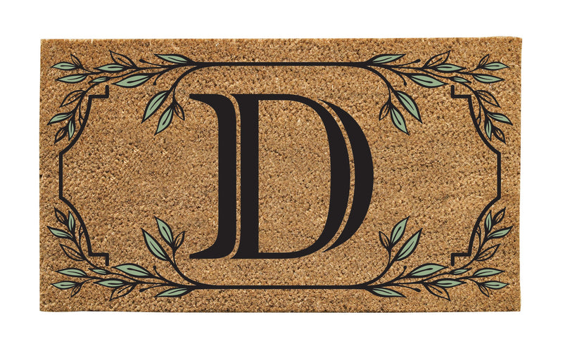 Monogram Coir Mat, Letter  "D"