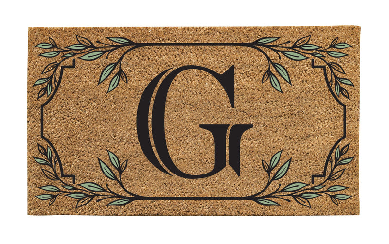 Monogram Coir Mat, Letter  "G"