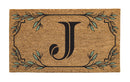 Monogram Coir Mat, Letter  "J"