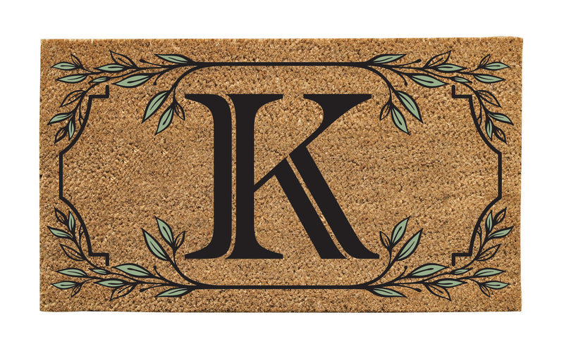 Monogram Coir Mat, Letter  "K"
