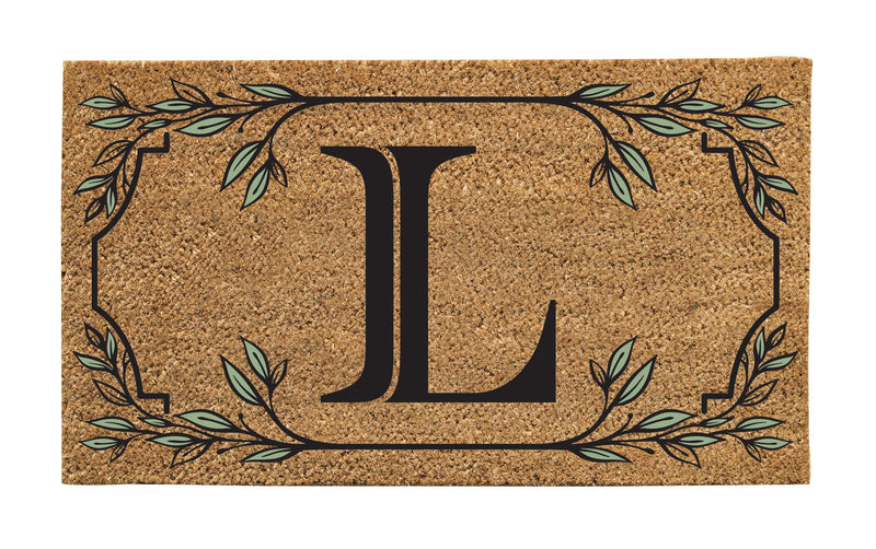 Monogram Coir Mat, Letter  "L"