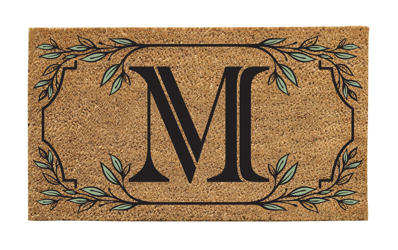 Monogram Coir Mat, Letter  "M"