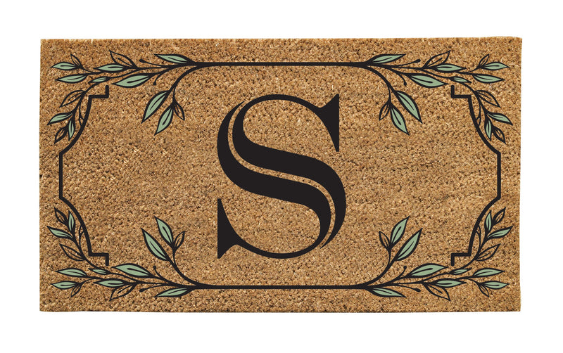 Monogram Coir Mat, Letter  "S"