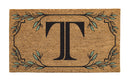 Monogram Coir Mat, Letter  "T"