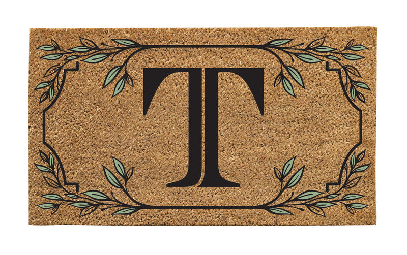 Monogram Coir Mat, Letter  "T"
