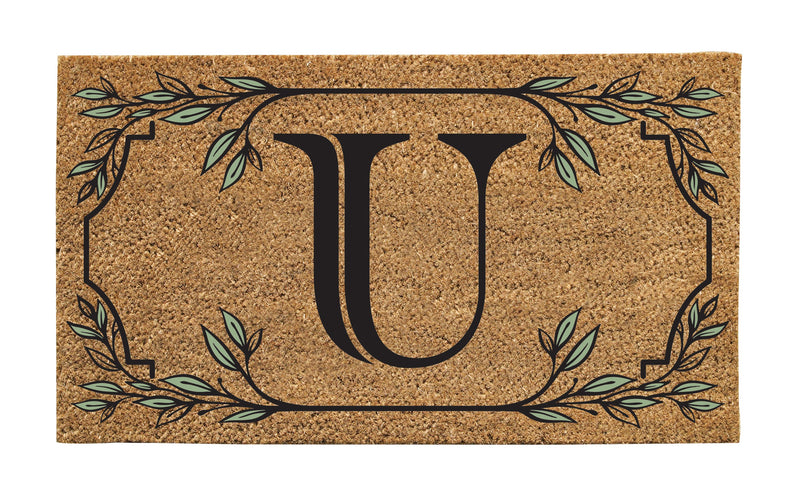 Monogram Coir Mat, Letter  "U"
