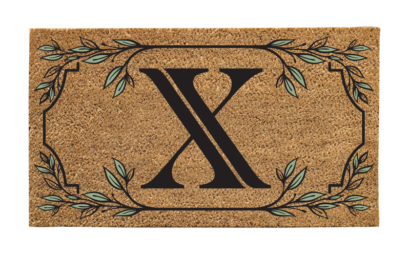 Monogram Coir Mat, Letter  "X"