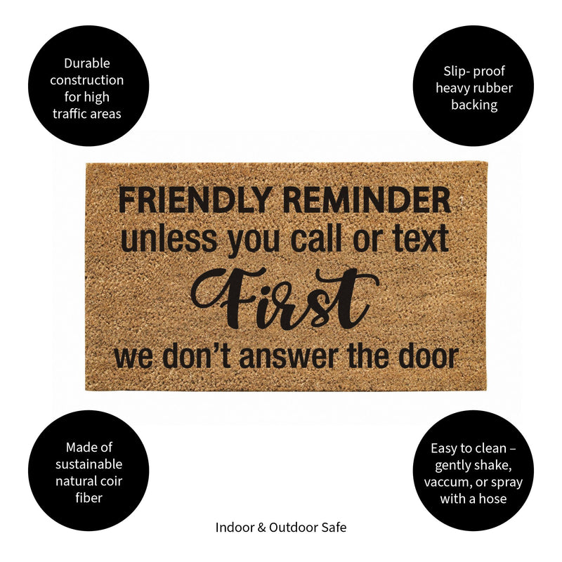 Friendly reminder Coir Mat