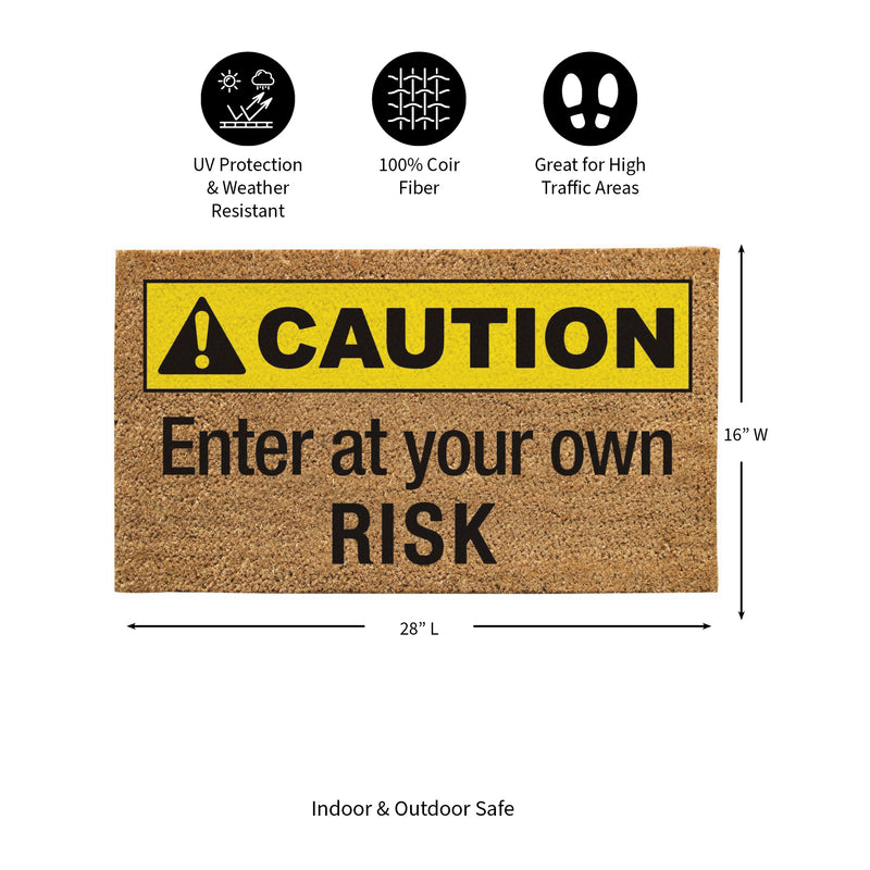 Caution Coir Mat