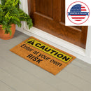 Caution Coir Mat