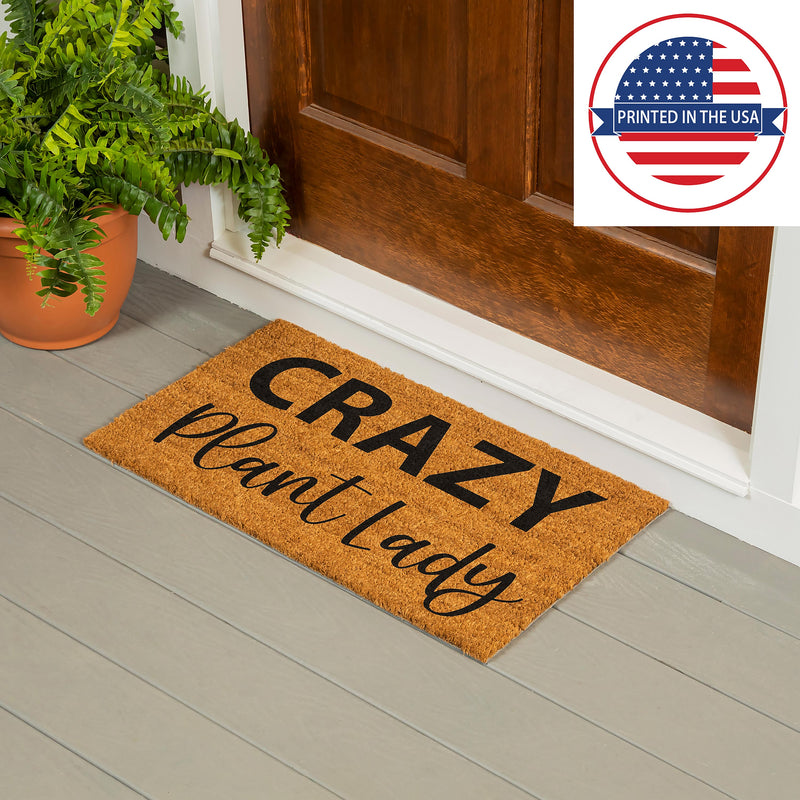 Crazy Plant Lady Coir Mat