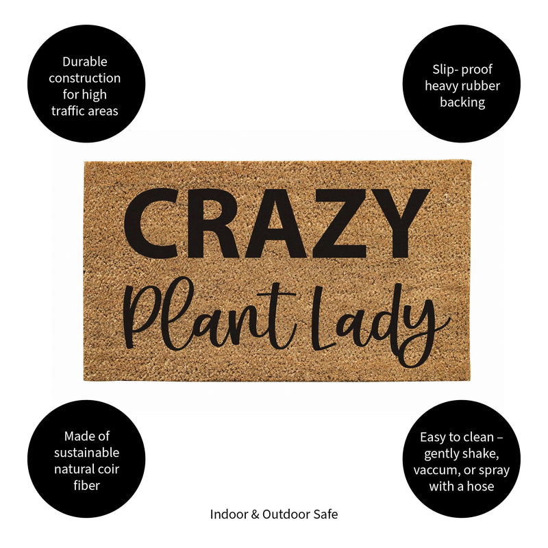 Crazy Plant Lady Coir Mat