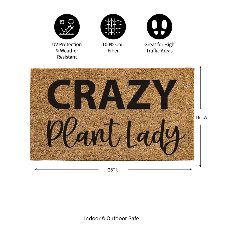 Crazy Plant Lady Coir Mat
