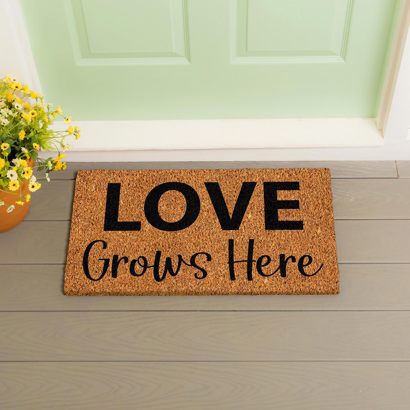 Love Grows Here Coir Mat