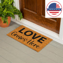 Love Grows Here Coir Mat