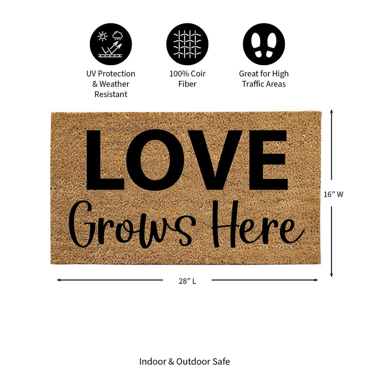 Love Grows Here Coir Mat