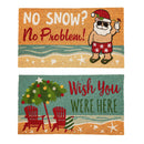 Santa at the Beach Coir Mat