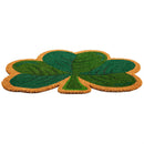 Happy St. Patrick's Day Shamrock Shaped Coir Mat