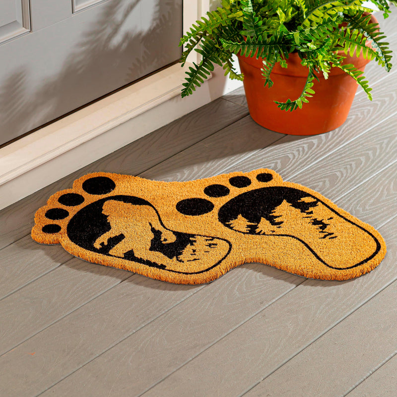 Big Foot Believe in Yourself Shaped Coir Mat