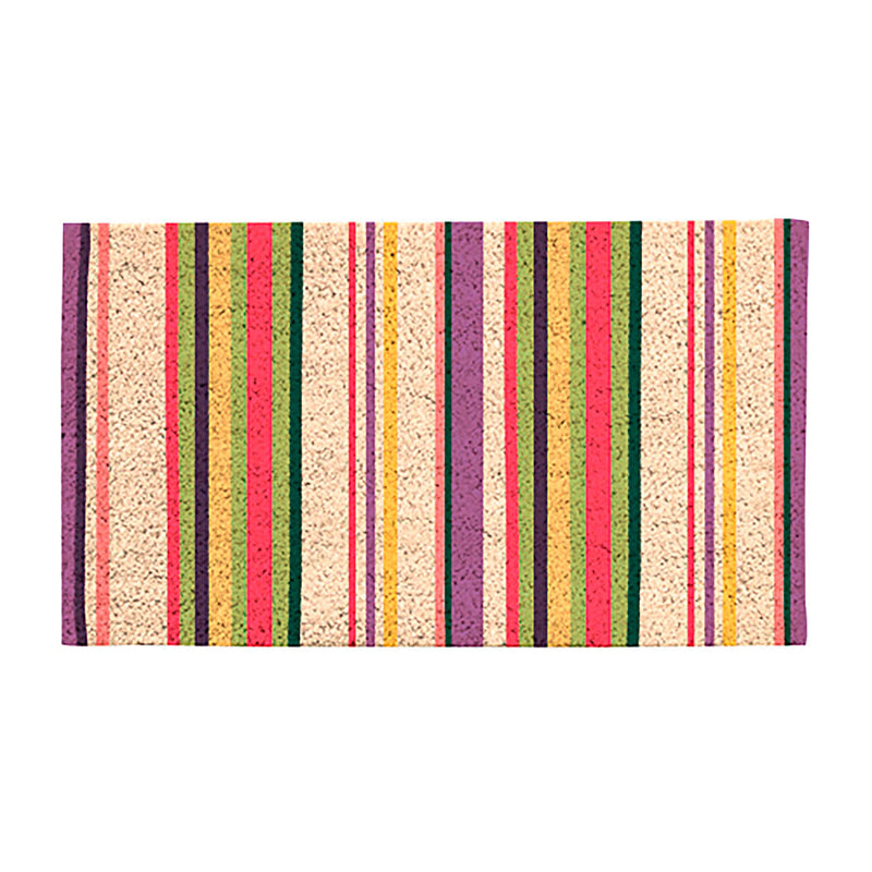 Golden Lilac Coir Mat, Striped