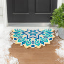 Vibrant Snowflake Shaped Coir Mat
