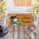 Welcome Friends Snowman Coir Mat