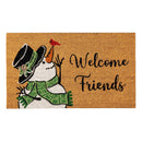 Welcome Friends Snowman Coir Mat