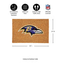 Baltimore Ravens Large Full Color Coir Mat, 36"x24"