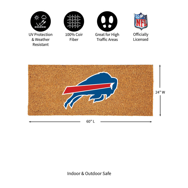 Buffalo Bills Extra Large Full Color Coir Mat, 60"x24"
