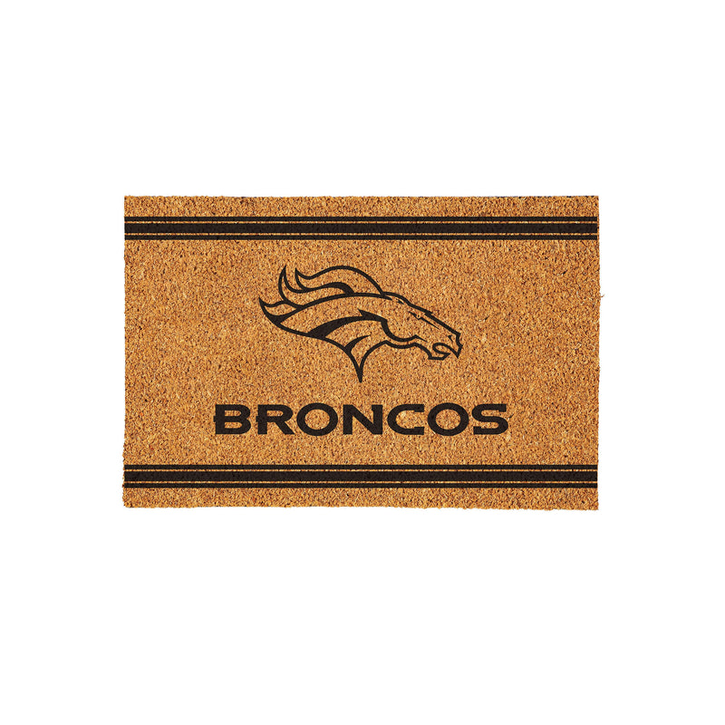 Denver Broncos Large One Color Coir Mat, 36"x24"