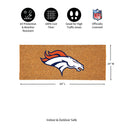 Denver Broncos Extra Large Full Color Coir Mat, 60"x24"