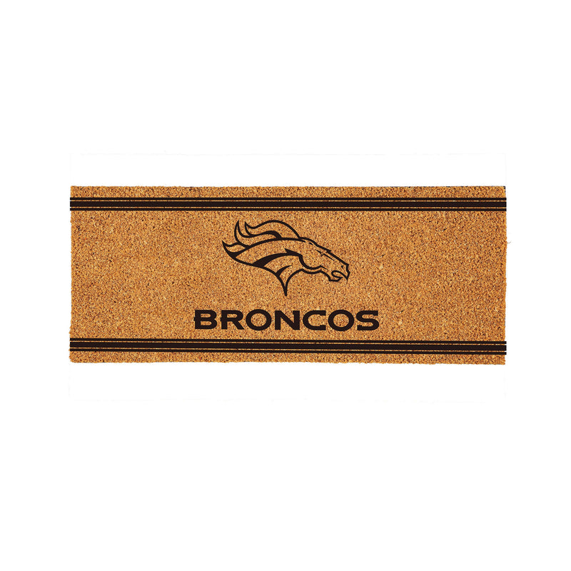 Denver Broncos Extra Large One Color Coir Mat, 60"x24"