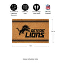 Detroit Lions Large One Color Coir Mat, 36"x24"