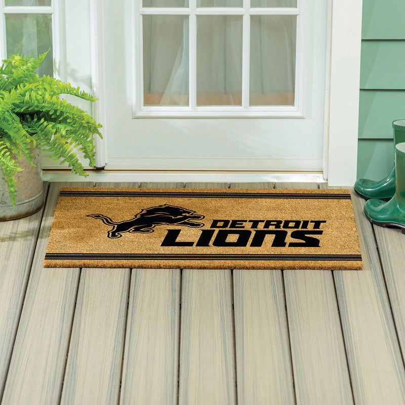 Detroit Lions Large One Color Coir Mat, 36"x24"
