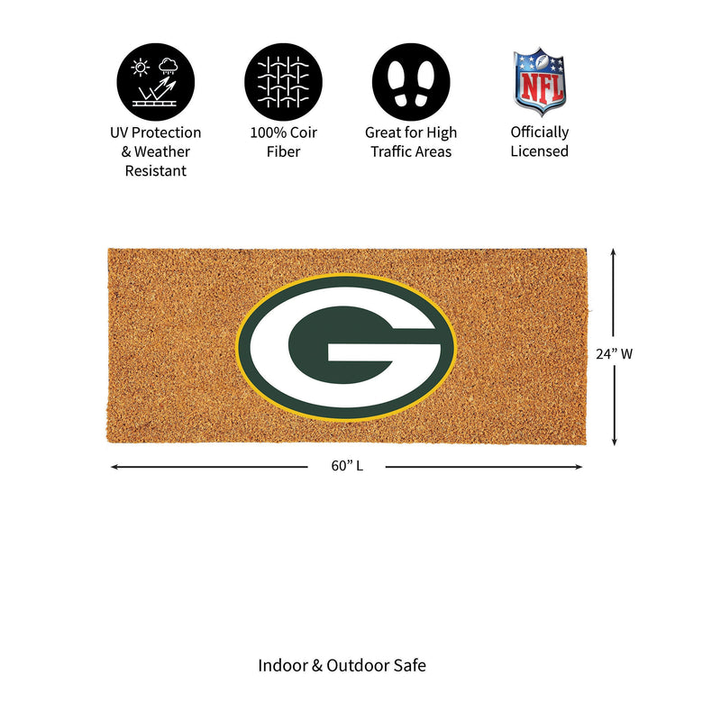Green Bay Packers Extra Large Full Color Coir Mat, 60"x24"