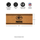 Green Bay Packers Extra Large One Color Coir Mat, 60"x24"
