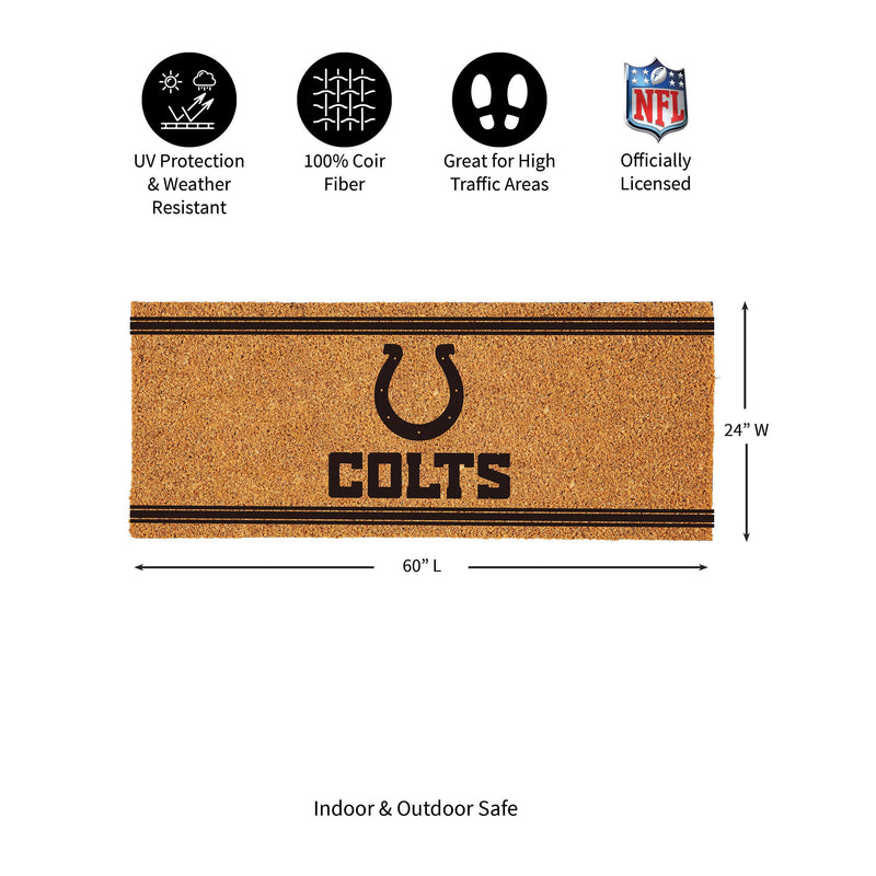 Indianapolis Colts Extra Large One Color Coir Mat, 60"x24"