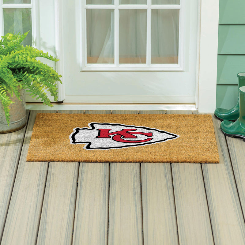 Kansas City Chiefs Large Full Color Coir Mat, 36"x24"