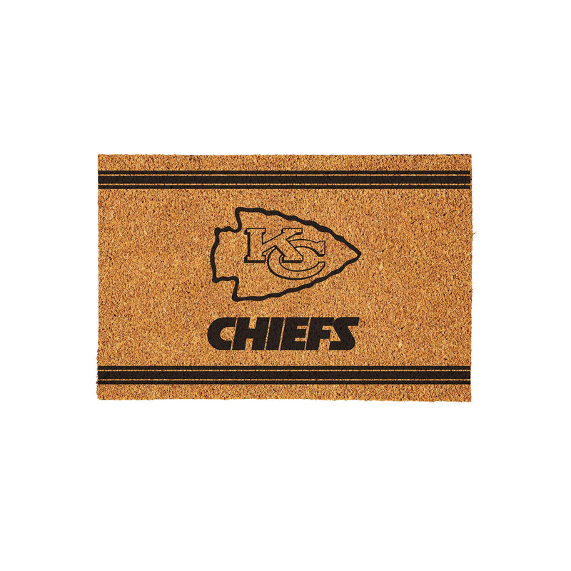 Kansas City Chiefs Large One Color Coir Mat, 36"x24"