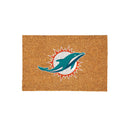 Miami Dolphins Large Full Color Coir Mat, 36"x24"