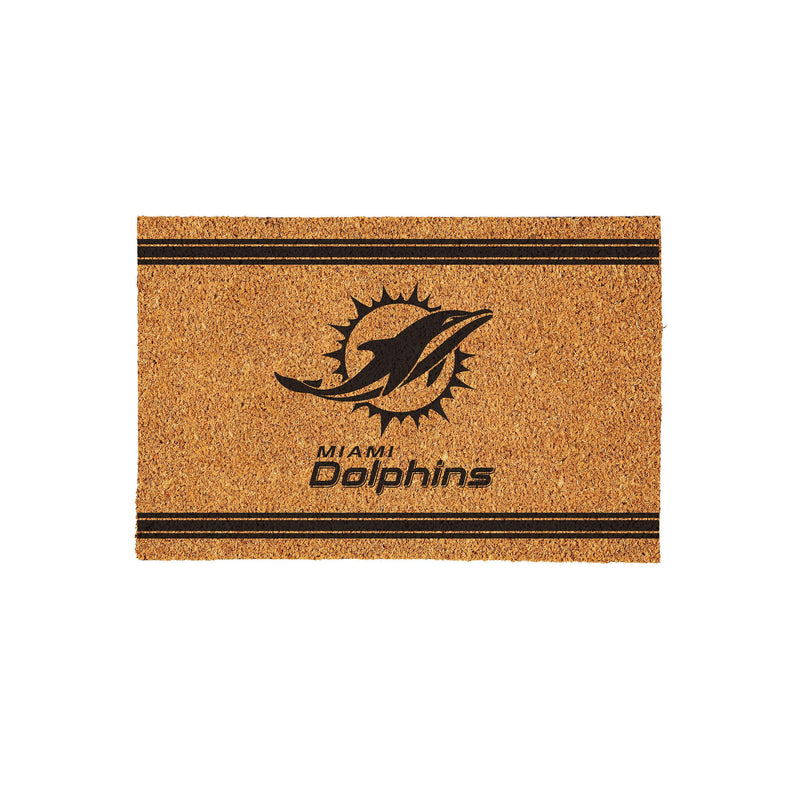 Miami Dolphins Large One Color Coir Mat, 36"x24"