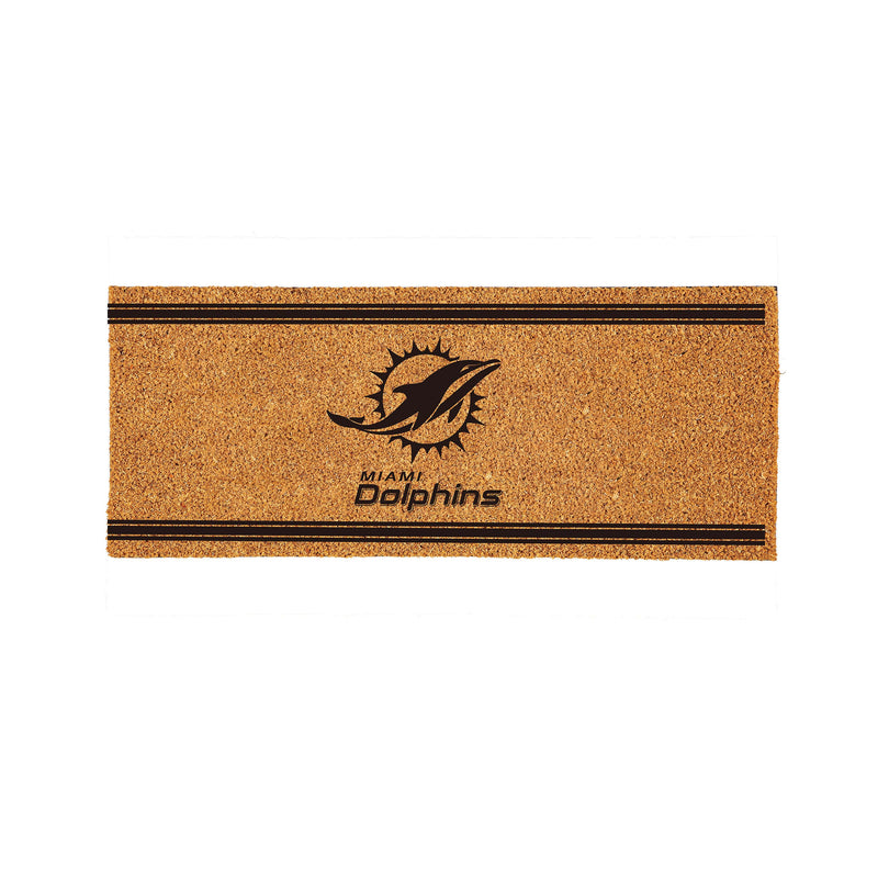 Miami Dolphins Extra Large One Color Coir Mat, 60"x24"