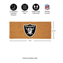 Las Vegas Raiders Extra Large Full Color Coir Mat, 60"x24"