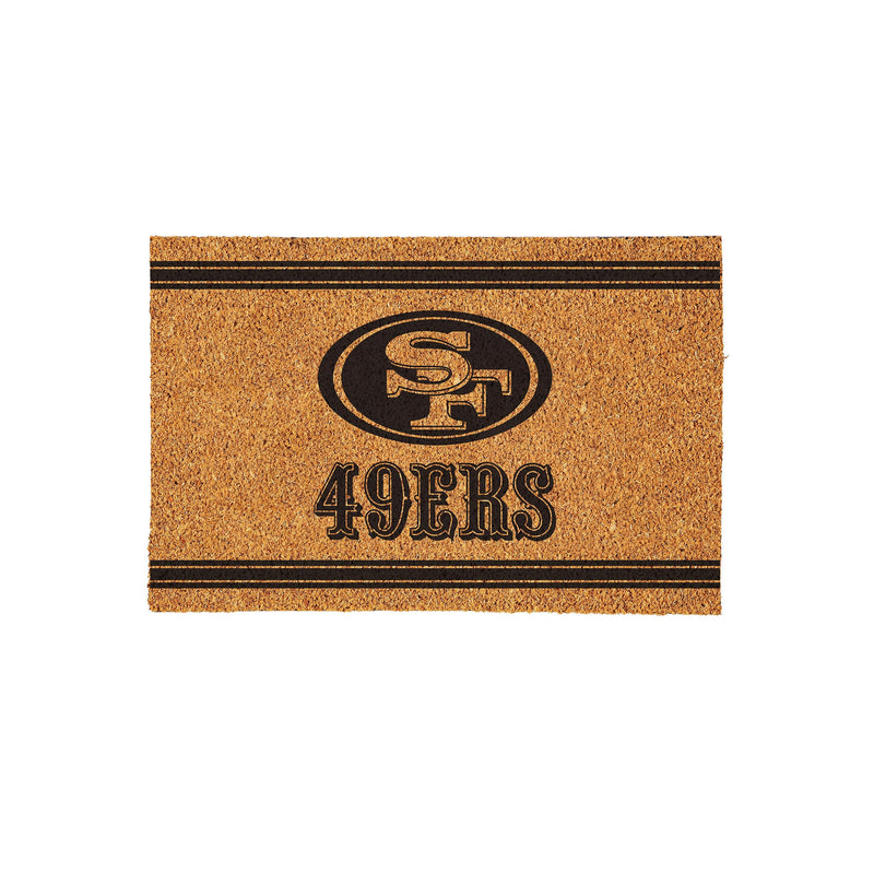 San Francisco 49ers Large One Color Coir Mat, 36"x24"