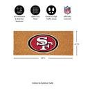 San Francisco 49ers Extra Large Full Color Coir Mat, 60"x24"
