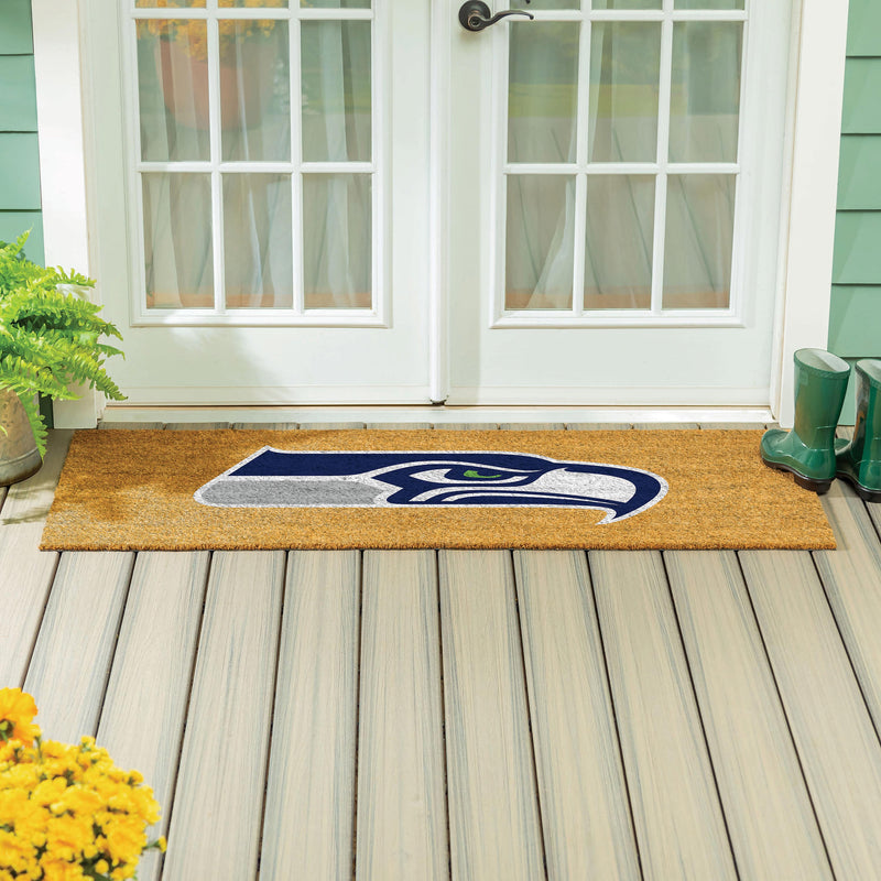 Seattle Seahawks Extra Large Full Color Coir Mat, 60"x24"