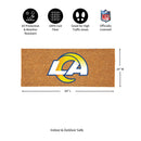 Los Angeles Rams Extra Large Full Color Coir Mat, 60"x24"