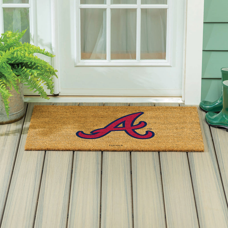 Atlanta Braves Large Full Color Coir Mat, 36"x24"